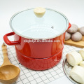 FDA LFGB certificated enamel olla pot with one solid color & 8qt capacity